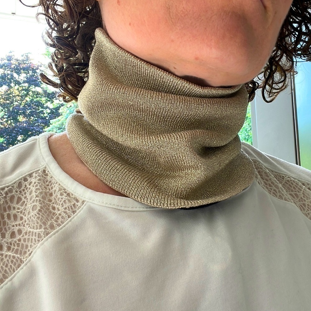 Tristan Metallic Gold Neck Warmer/Scarf
